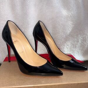 Christian Louboutin So Kate 100 Black Patent Leather Heels size 7.5 women’s (38)